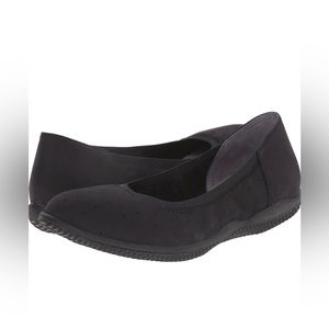 Softwalk Black Nubuck Hampshire Ballet Flat Size 6.5W